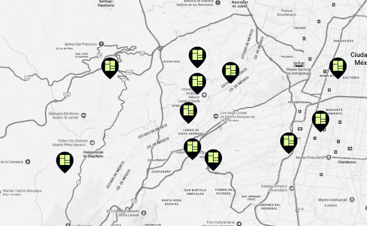Mapa de lockers Safe in the Box